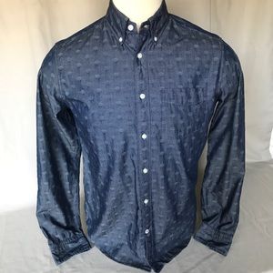 Gap Long Sleeve Polka Dot On Blue